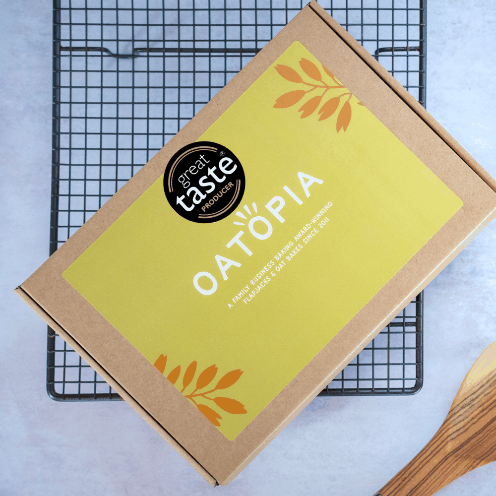 Best Sellers Box Great Taste Award Winners Box with handmade flapjacks and oat bars in gift-ready packaging