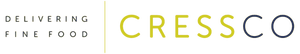 Cressco logo with text 'Delivering Fine Food' on a white background