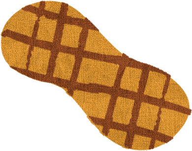 Doormat with a grid pattern on a white background