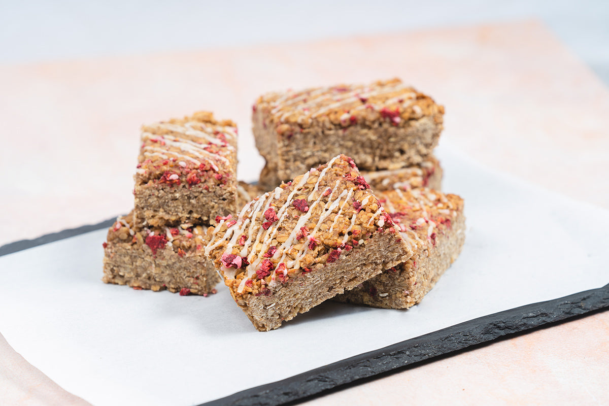 White Chocolate Raspberry Flapjack